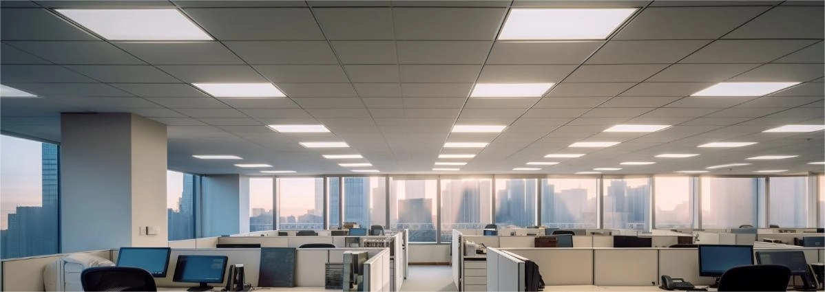 office led lighting, panel light, troffer light, office lighting